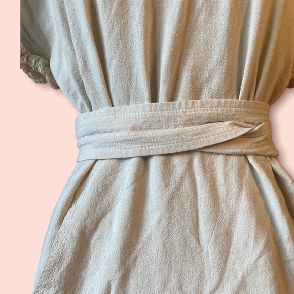 Madewell Linen Boho Dress with Tie Tribal Print - Picture 13 of 14